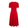 VESTIDO LARGO CUELLO CORAZON MANGAS CORTAS