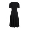 VESTIDO LARGO CUELLO CORAZON MANGAS CORTAS