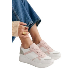SNEAKER COMBINADO BLANCO ROSA Y GRIS