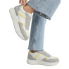 SNEAKER COLOR GRIS 7 AMARILLO Y BLANCO ALTO