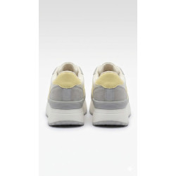 SNEAKER COLOR GRIS 7 AMARILLO Y BLANCO ALTO