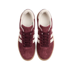 ESTILO SAMBA BAJO BURGUNDY LINEAS BLANCAS