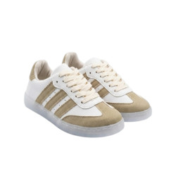 ESTILO SAMBA BAJO BLANCO LINEAS BEIGE