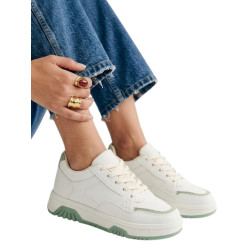 PLATAFORMA BLANCO Y VERDE CAPSULA TRASERA