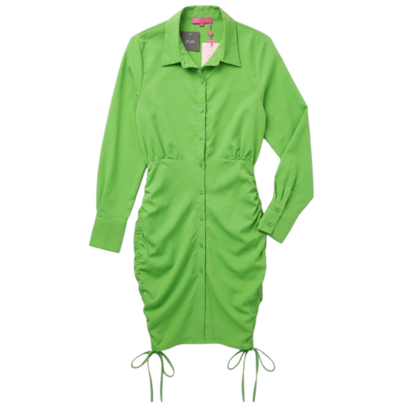 VESTIDO VERDE AJUSTABLE A LOS LADOS