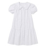 VESTIDO BLANCO CON PLIEGUES ESTILO A