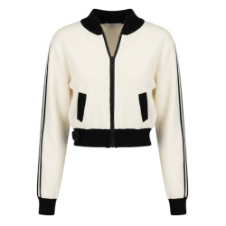 SUETER BLANCO DETALLES NEGROS CORTO