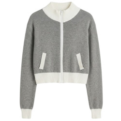 SUETER GRIS DETALLES BLANCOS CORTO