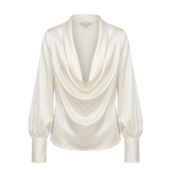 BLUSA CUELLO HALTER PERLA
