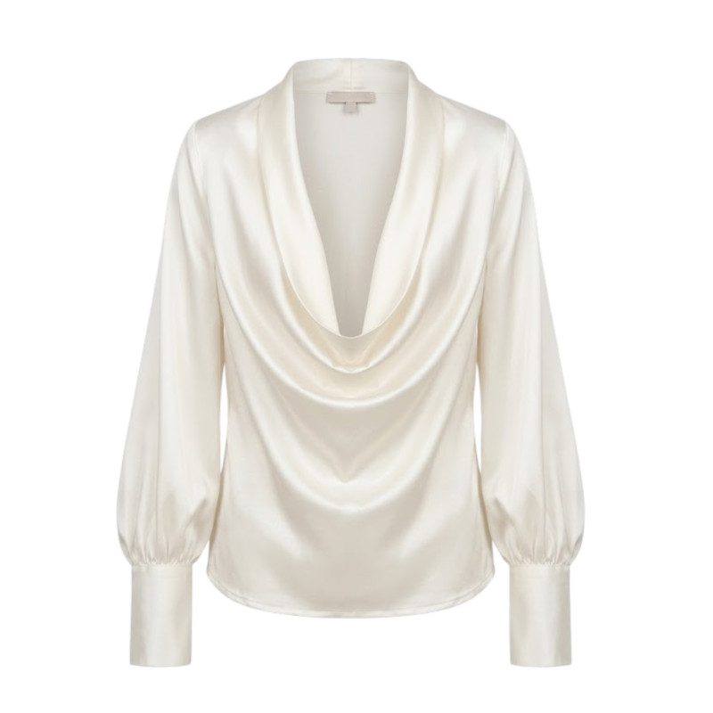 BLUSA CUELLO HALTER PERLA