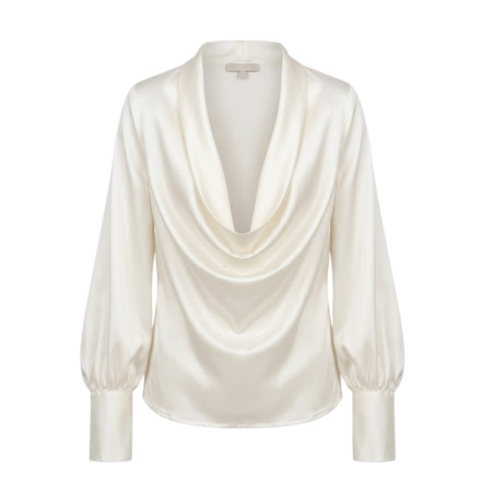 BLUSA CUELLO HALTER PERLA