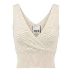 CROP TOP BEIGE TEJIDO