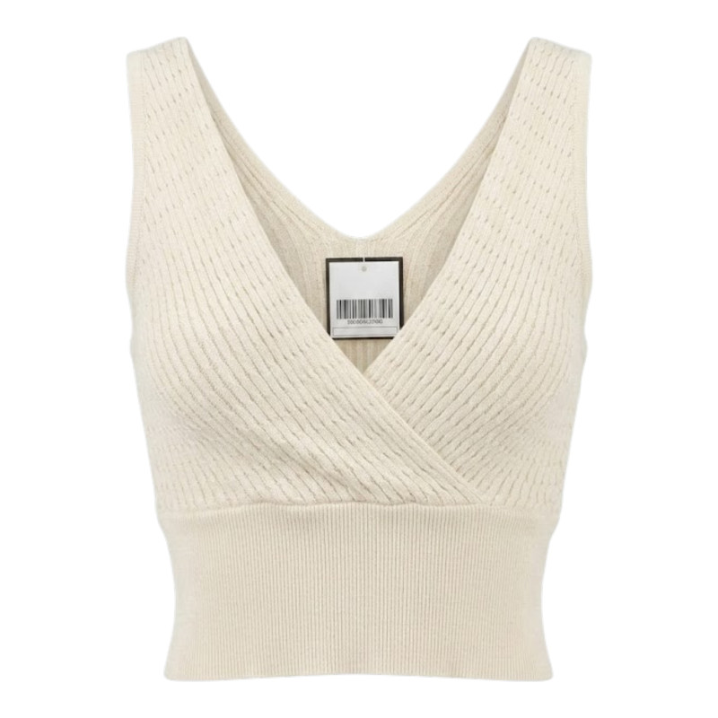 CROP TOP BEIGE TEJIDO