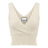 CROP TOP BEIGE TEJIDO