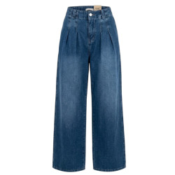 PANTALONES WIDE LEG DE PINZAS TRES TONOS