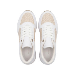 SNEAKER BLANCO DETALLES BEIGE TEJIDO