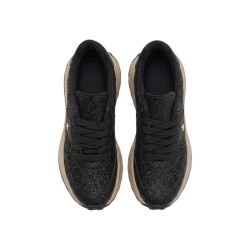 SNEAKER NEGRO ANIMAL PRINT BRILLOS