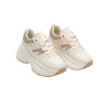 PLATAFORMA ALTA BEIGE CON CORTES CAFE