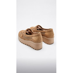MOCASIN TEJIDO PLANTA MEDIA COLOR CAMEL