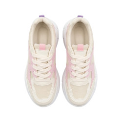PLATAFORMA BEIGE + ROSA Y LILA