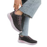 DEPORTIVO CLASICO GRIS OSCURO Y ROSA