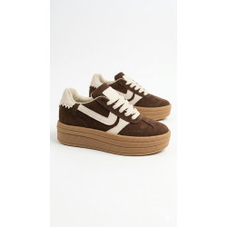 PLATAFORMA ESTILO SAMBA COLOR CHOCOLATE